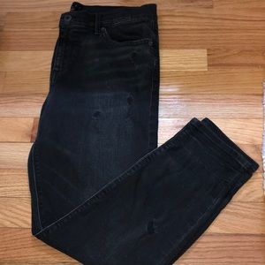 Black distressed detailed lucky brand jeans